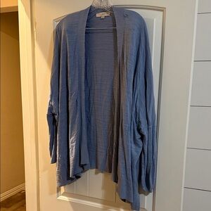 LOFT Blue Open-Front Cardigan